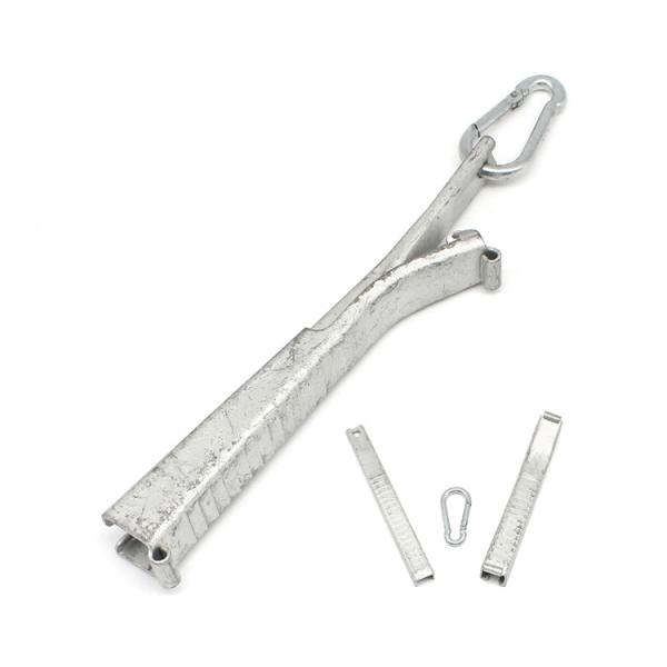 Stainless Steel Drop Fiber Optic Tension Cable Clamp 165*15*30mm for Telephone