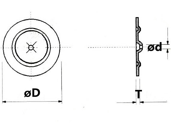 Stainless Steel Round Self Locking Washers For Fixing Rock Wool Insulation Pins