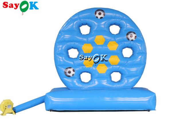 Inflatable Football Toss Game 9.84ft Blue Inflatable Football Darts Kids Outdoor