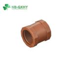 Hot Water Brown Red Pn16 Female Coupling Forged Bathroom Accessories Pph Pipe