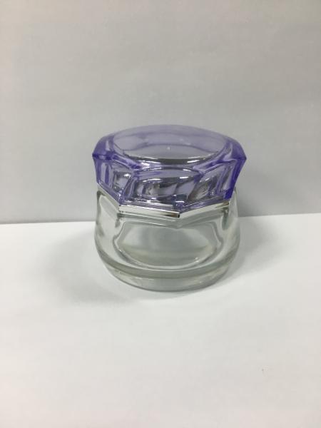 Face Cream Bottle Glass Cream Jars Skincare Packaging Customized Painting And