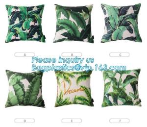 Wholesale Tropical Leaf Latest Design Digital Printing , Cushion Cover Decorative Pillow Covers from china suppliers