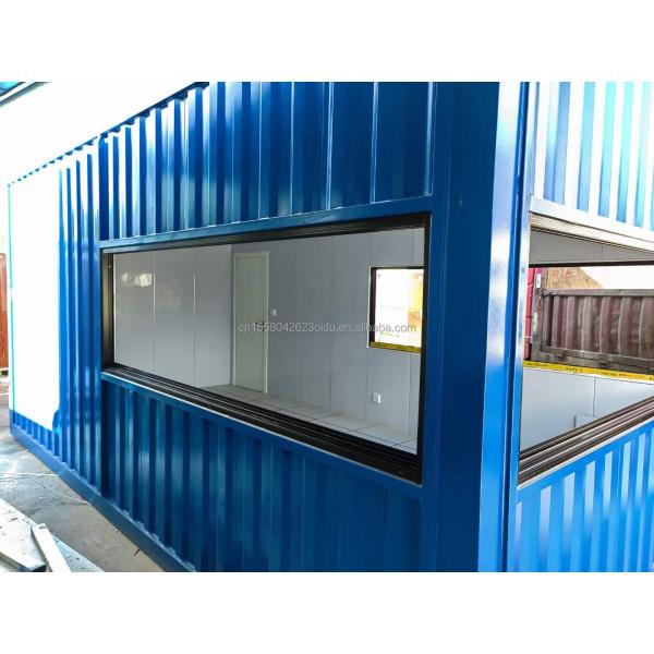40 FT Expandable Steel Prefabricated House for Customizable Mobile Container Store Wall 50/75/100mm Wave Sandwich Panel