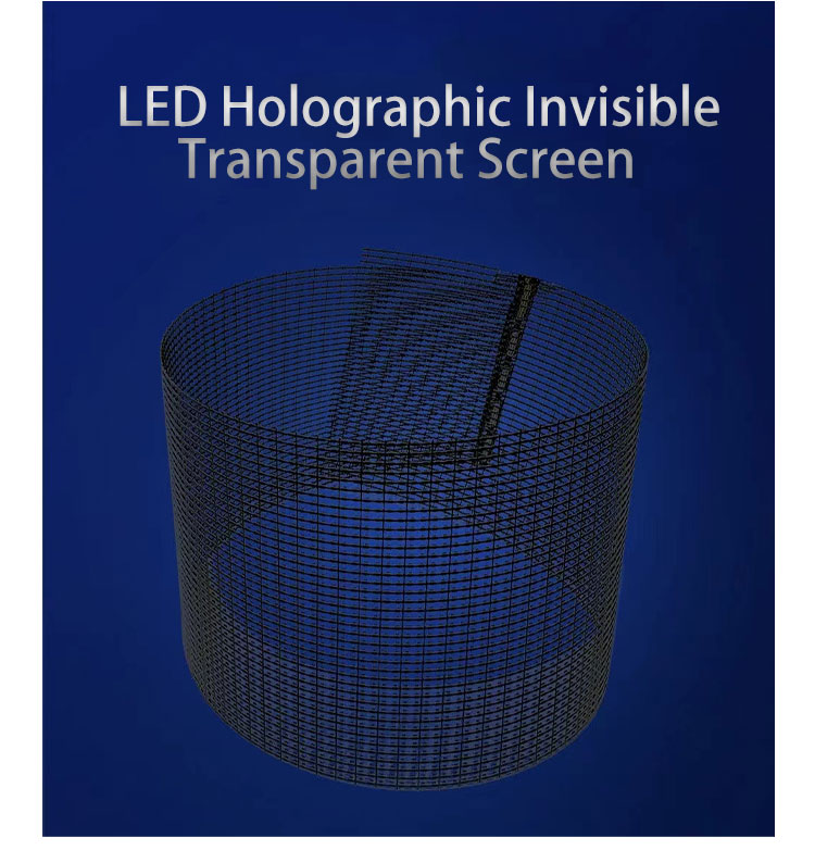 IP31 Transparent LED Screen On Glass Panels Adhesive Film For Window