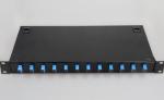 19'' 1u fiber patch panel , FTTH Fiber Optic Distribution Panel 12 Ports