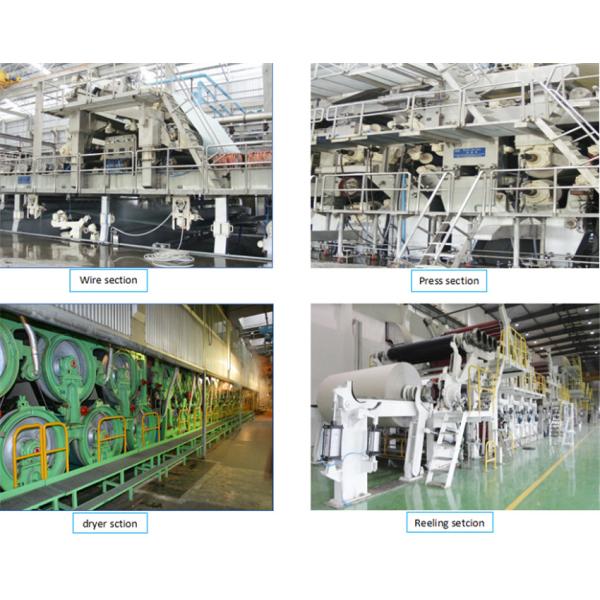 4500 Mm Duplex Paper Board Making Machine Three Fourdrinier 100 Tons /Day
