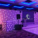 150w Double Decker Fireproof Velvet Backdrop LED Starlit Curtain White Lights