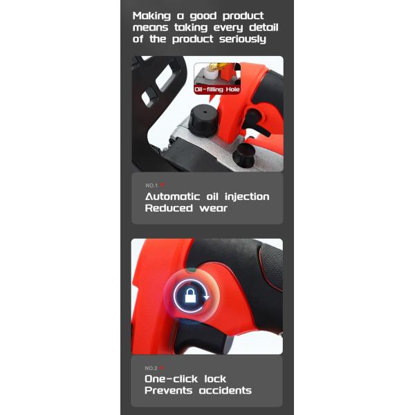 Brushless Electric Battery Chainsaw CS09 8 In. 21V Lithium Ion