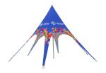 Outdoor Advertising Star Shaped Tent 600D Oxford 3X3M Singe Pole Fire Resistant