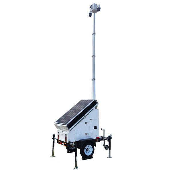 Solar Surveillance Camera Trailer 3*460W Solar Panels For Large Scale Exhibition