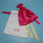 Makeup Satin Drawstring Bag With Logo Customized Design Small Size Durable