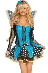 Blue Garden Butterfly  Halloween Adult Costumes Customized For Carnival Dance