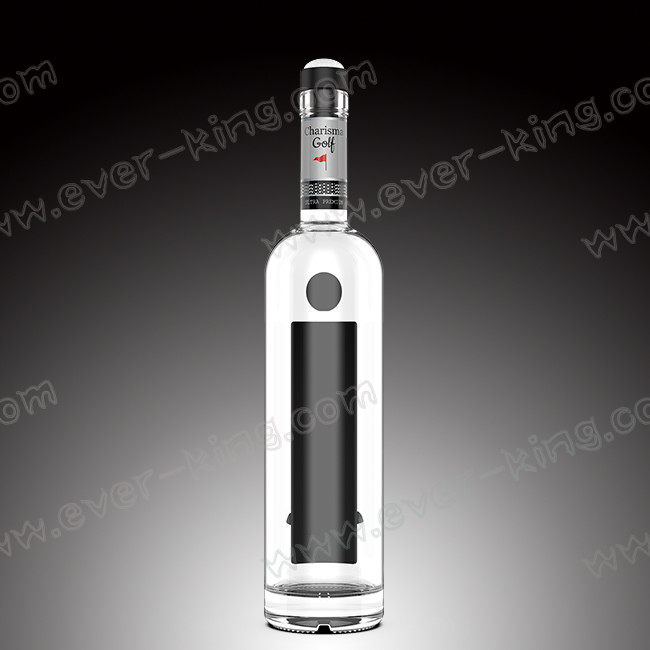 Crystal White Flint Custom Glass Bottle 750 ML for Luxury Liquor and Spirit