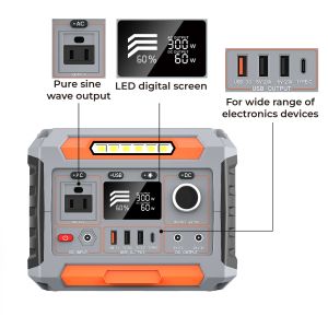 All In One Solar Generator 300W 270Wh Solar Portable Power Station For Camping