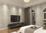 Embossed Asian Inspired Wallpaper , Leaf Pattern Washable Vinyl Wall Coverings