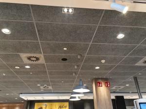 Wholesale McDonald's Resturant Ceiling Tile Grey Wood Wool Cement Acoustic Panel Soundproofing Board from china suppliers