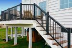 Sandblasting Stainless Aluminum Plexiglass Stair Metal Balustrade