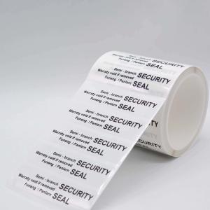 Wholesale 85um 2mil Tamper Proof Security Stickers White Gloss Semi Transfer Low Residue from china suppliers