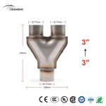 Y-Shaped Three-Way Exhaust Pipe Super Quality OEM Quality Auto Catalytic