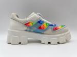 Trendy White Leisure Shoes Non slip Women'S Platform Casual Shoes With Shoelace
