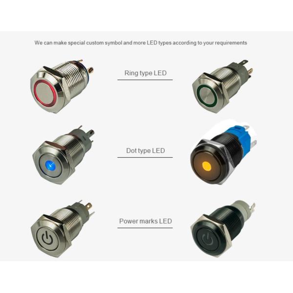 40mm Momentary Metal Push Button Switches Large On Off Latching Function