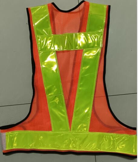V Shape Tape Safety Vest Net Construction Mesh Safety Vest With Logo