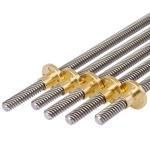 Diameter 8mm 3D Printer T8 Stepper Motor Screw 304 Stainless Steel