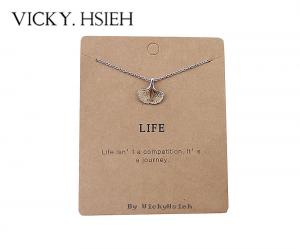 Wholesale VICKY.HSIEH Multi Tone &quot;Life&quot; Gankgo Leaf Pendant Inspiration Necklace from china suppliers