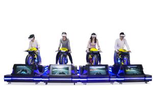 Wholesale Multiple Players Motion Simulator Ride , Black 1500w Electric Racing VR Motion Ride from china suppliers