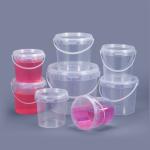 Food Grade Transparent Plastic Storage Bucket For Water/Milk/Food with