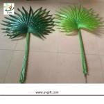 UVG environmentally friendly material fake plastic Fan palm leaves for indoor