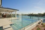 0.38mm/ 0.76mm laminated glass swimming pool fence , Flat or Curved Sheet Glass