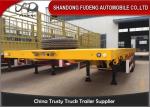 40 Feet Tri - Axles Lowboy Equipment Trailer With 12 Units Locks