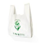 100% Compostable Biodegradable Shopping Bag Green Blue White OEM