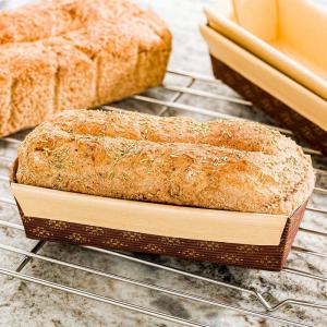 Wholesale Kraft greaseproof paper bread baking pans color printing custom paper baking pan paper bakeware loaf pan from china suppliers