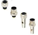 Automotive M12 Female Connector , Silver Color M12 Waterproof Connector
