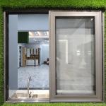 Double Glazed Aluminium 3 Tracks Sliding Windows With Stainless Steel Screen