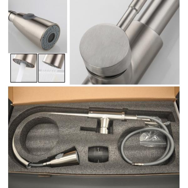 PVD NANO Single Handle Pull Down Kitchen Faucet Tap Brushed Mixer