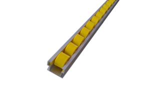Wholesale 40MM Yellow First In First Out Flow Roller Curtain Track With 4000mm Per Bar from china suppliers