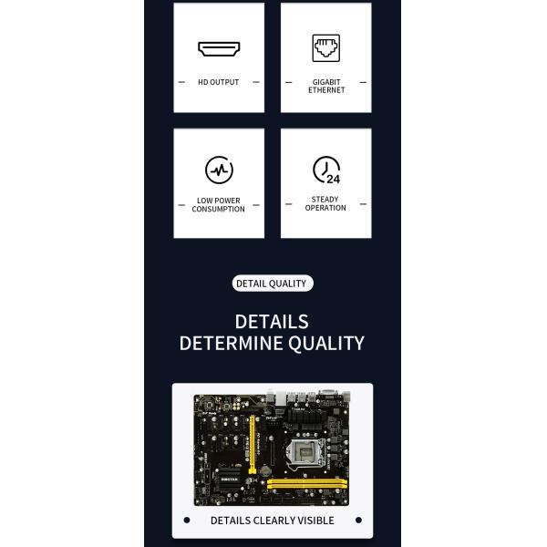 BTC GPU Mining Motherboard Rig 8 PCIE Mining TB250 Pro For ETH B250 Biostar