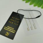 Wholesale Cloth Tag Gold Foil Printing Tag For Garment Jeans Customized Coated
