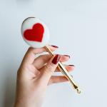 Tassel Heart Three Dimensional Foundation Makeup Brush 25.7*4cm