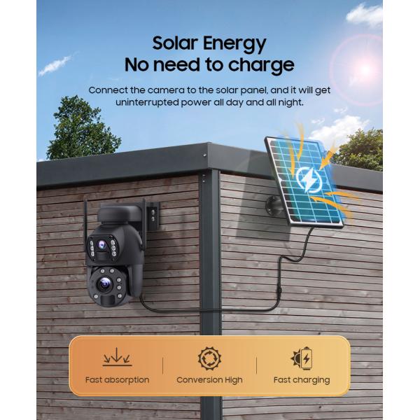 Wireless Surveillance UBOX Solar Camera 6MP Resolution Color Night Vision