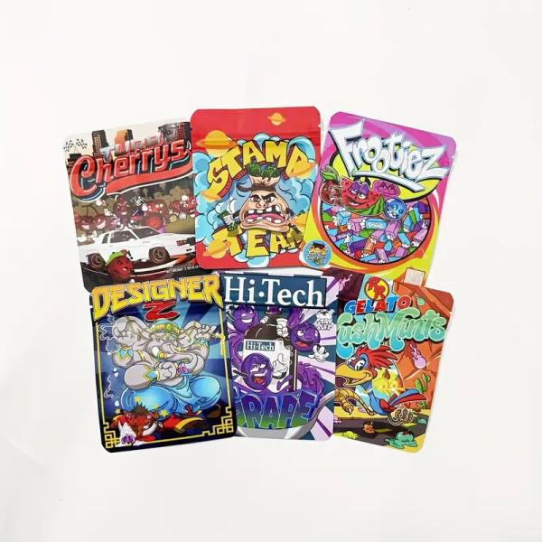 Various Sizes Mylar Zipper Bag For Food Snacks Storage Heat Seal 3.5 Mil