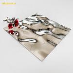 Golden Mirror Color Water Ripple Stainless Steel Plate Decoration Ceilling