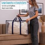 Heavy Duty Extra Large Clear Moving Bags W/Backpack Straps Strong Handles &