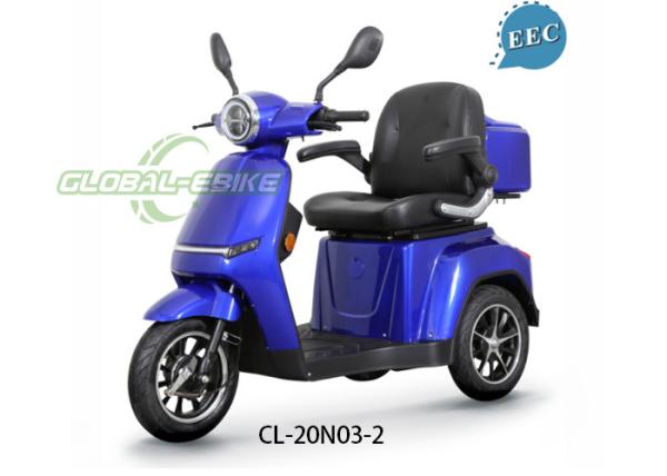 EEC Certified 3 Wheel Mobility Scooter , 45km Electric Tricycle Scooter For