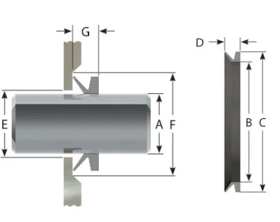 V Type NBR FKM Rubber V Ring VS VA Water Pump Seals V Seal Rotary Shaft Seal Ring