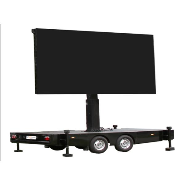 HD LED Advertising Trailer , Mobile Led Display Screen With Lifting System