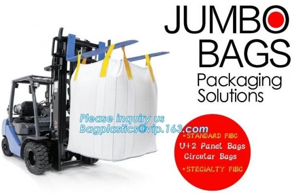 100% New Virgin Polypropylene PP Woven Big Bulk Bag Jumbo Bag FIBC For Packing Sand 1 Ton 1.5 Ton 2 Ton Made In package
